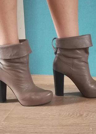 Ботильоны кожаные