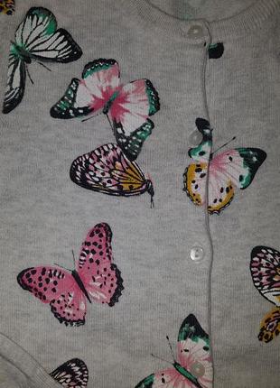 Кардиган метелика, кофта, светр на ґудзиках h&amp;m до школи 6-8 років 122/128 см6 фото