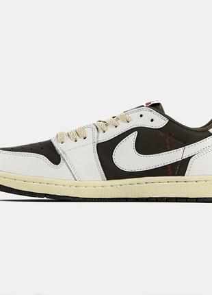 Жіночі кросівки jordan 1 retro low x travis scott low люкс якість