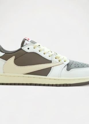 Женские кроссовки jordan 1 retro low x travis scott low люкс качество