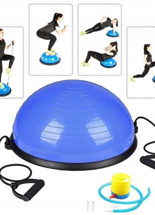 Балансувальна платформа springos bosu ball 57 см bt0001 blue poland2 фото