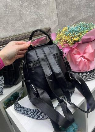 Стильний зручний рюкзак з додатковим текстильним ременем на кожен день9 фото