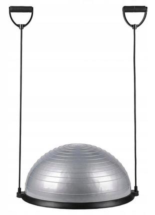 Балансировочная платформа springos bosu ball 57 см bt0002 silver poland8 фото