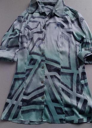 Брендовий сорочка на кнопках з натурального шовку