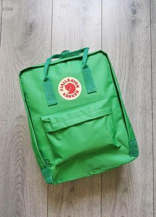 Рюкзак женский, мужской fjallraven kanken, зеленый (канкен, городской, спортивный ранец)3 фото