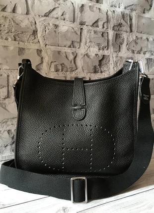 Женская черная кожаная сумка1 фото