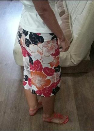 Zara, юбка миди с цветочным принтом размер с5 фото