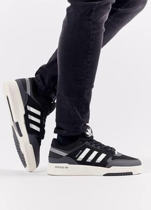 Мужские кожаные кроссовки adidas originals drop step gray black, мужские кеды адидас серые. мужская обувь