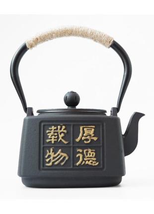 Чайник чугунный тецубин, чайник из ситом, заварник из ситом, чугунный чайник, заварник чугунный5 фото