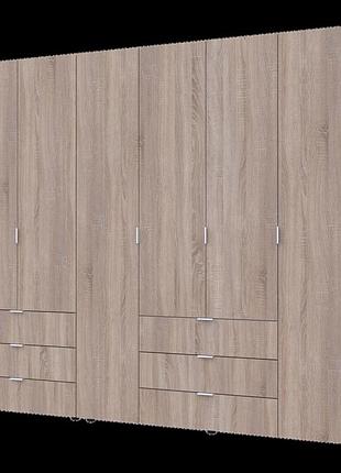 Шкаф для одежды в спальню гелар дуб сонома 232,5х49,5х203,4 распашной гардероб для спальни шкафы комплект