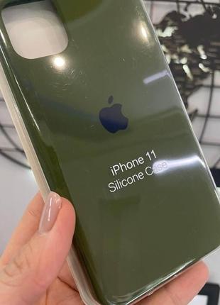 Чехол silicone case с микрофиброй для iphone 11, качественный чехол-накладка для айфон 113 фото
