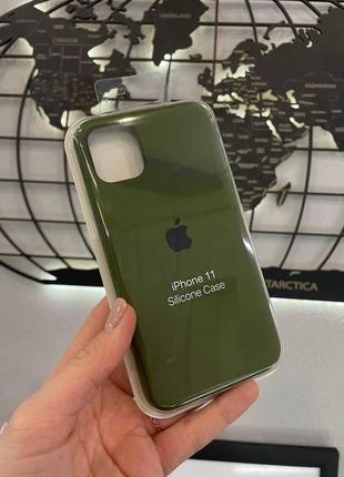 Чехол silicone case с микрофиброй для iphone 11, качественный чехол-накладка для айфон 11