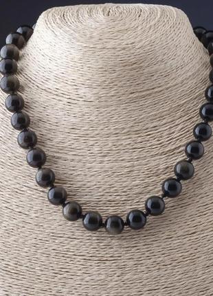 Бусы обсидиан