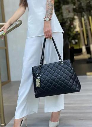 Женская кожаная сумка-шоппер  polina & eiterou
