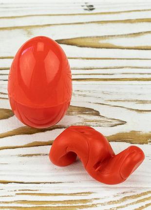 Антистрес жуйка для рук хендгам яйце на блістері 15г (червоний)2 фото