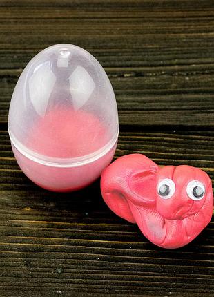 Антистресс жвачка для рук хэндгам яйцо с ароматом клубники 15г (персиковый)