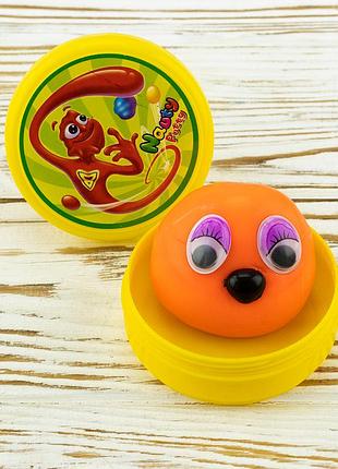 Антистресс жвачка для рук хэндгам с аксессуарами 50г (оранжевый)