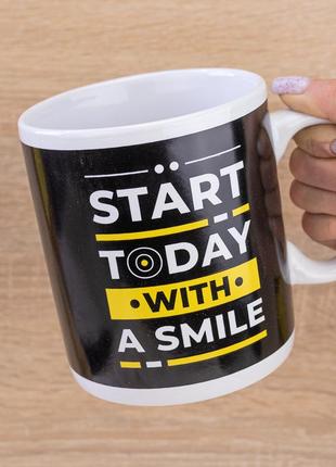 Кружка гигант start today with a smile