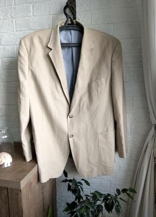Піджак чоловічий фірмовий mark's & spenser лляний, бежевий,р. 56