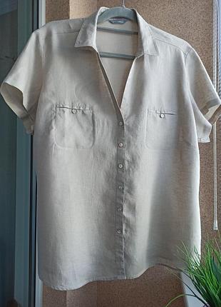 Красивая качественная блуза из натуральной ткани 100% лен