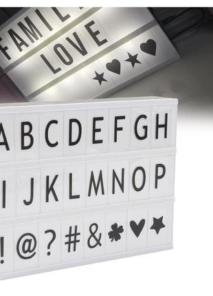 Світній лайтбокс 80 букв lightbox а42 фото