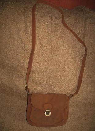 Сумочка под замш рыжая