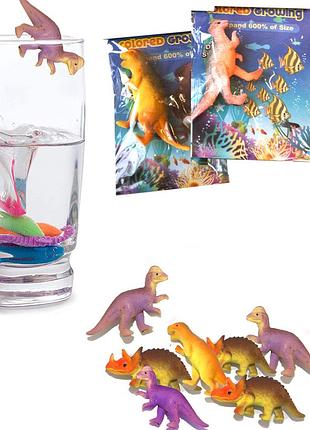 Растущие в воде игрушки 6х3см динозавры цветные (1шт)