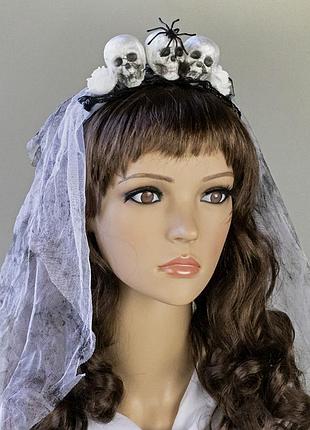 Прикраса на голову хелловін наречена аббадона 12916 (біла)