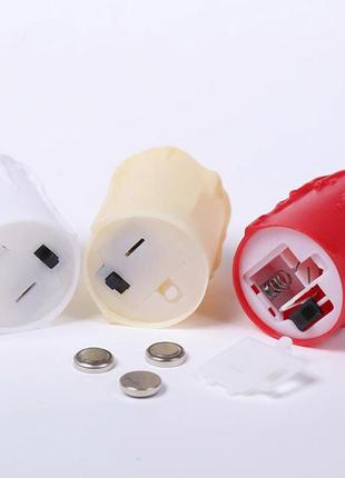 Свеча led живое пламя светящаяся 7х5см (красная)