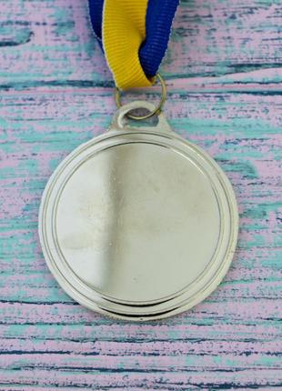 Медаль нагородна 43510 д5см 2 місце срібло2 фото