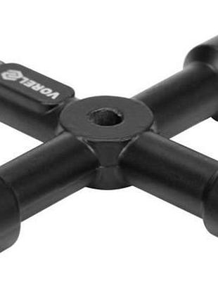 Ключ сервісних шаф майстерні 4 види 72х72 мм vorel-78477