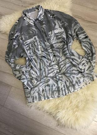 Markccain сорочка в абстрактний принт стильна сорочка