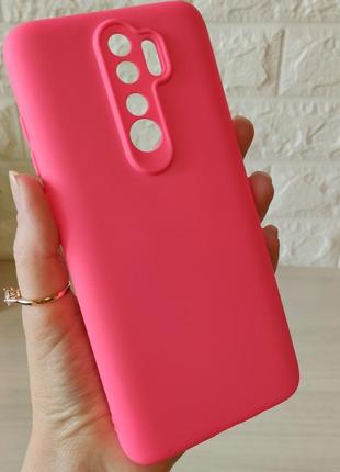 Яркий силиконовый чехол для xiaomi redmi note 8 pro мягкий с микрофиброй silicone cover full camera2 фото