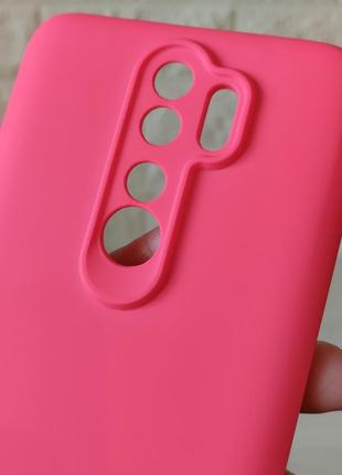 Яркий силиконовый чехол для xiaomi redmi note 8 pro мягкий с микрофиброй silicone cover full camera3 фото