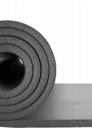 Коврик (мат) для йоги и фитнеса springos nbr 1.5 см yg0001 grey5 фото