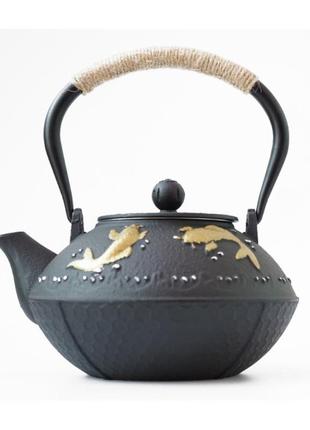 Чайник чугунный тецубин, чайник из ситом, заварник из ситом, заварник для чая