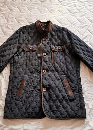 Чоловіча демісезонна куртка man's wear (54) темно-синя k-8