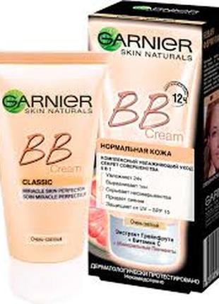 Bb-крем для нормальної шкіри garnier naturals секрет досконалості 50 мл натурально-бежевий3 фото