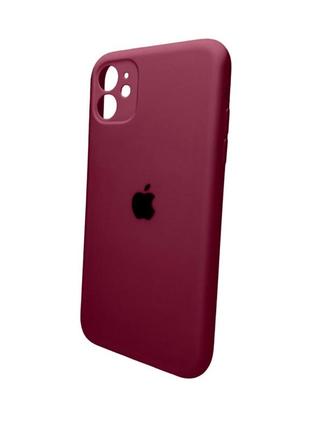 Чохол для смартфона silicone full case aa camera protect for apple iphone 11 кругл 47,plum