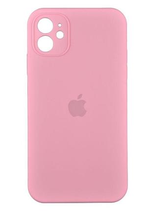 Чохол для iphone 11 silicone case square full camera колір 06 light pink