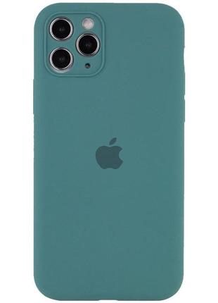 Чехол silicone case square full camera для iphone x/xs цвет 71.dark green