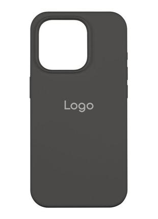 Чохол для iphone 15 pro silicone case full size aa  колір 15 dark grey