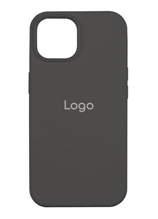 Чохол для iphone 15 silicone case full size aa  колір 15 dark grey