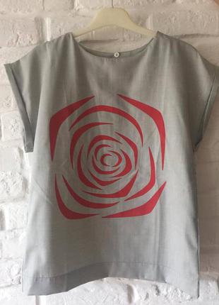 Блуза с розой