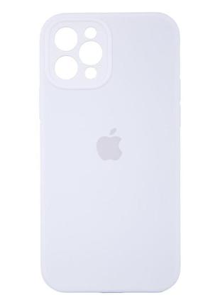 Чехол для iphone 12 silicone case full camera with frame цвет 09 white