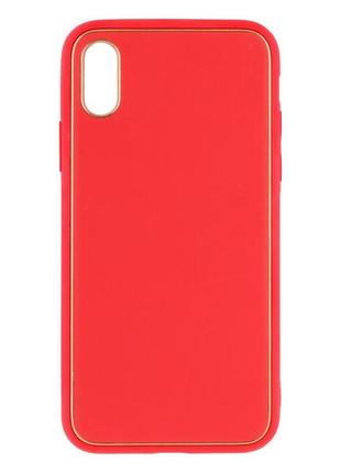 Чехол для iphone x для iphone xs leather gold with frame without logo цвет 3 pink2 фото