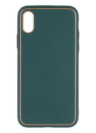 Чехол для iphone x для iphone xs leather gold with frame without logo цвет 7 purple6 фото