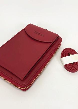 Жіночий клатч-шумка baellerry forever young, гаманець сумка з відділенням для телефону. колір: рожевий10 фото