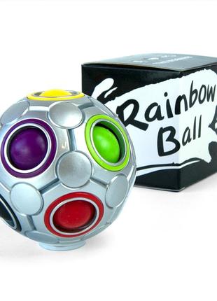 Головоломка антистрес 3d п'ятнашки iq rainbow ball (срібло)