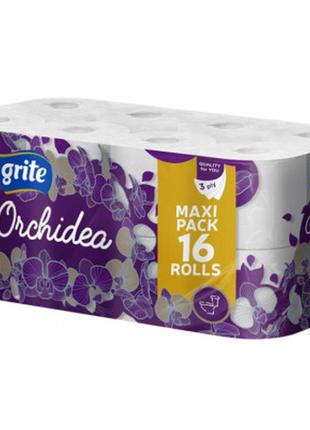 Туалетная бумага grite orchidea 3 слоя 16 рулонов (4770023348200)